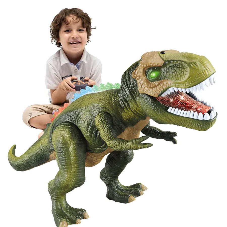 Elektrisch ferngesteuerter Dinosaurier – Realistisches, laufendes und brüllendes Dino-Spielzeug mit LED-Beleuchtung - Image 6