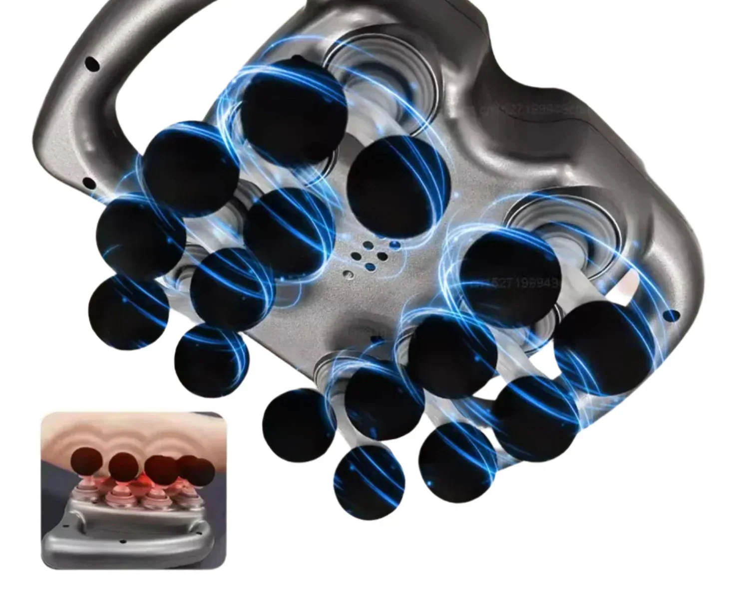 Elektrisches Tiefenmuskelmassagegerät mit Wärme – Tragbares Handgerät für Muskeltherapie - Image 3