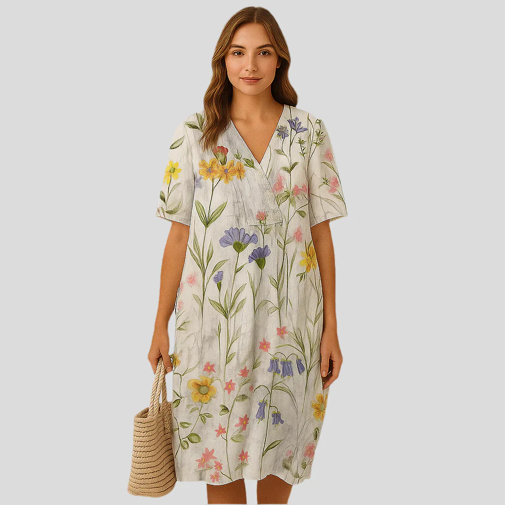 Elena Bloom Legeres Midi-Kleid – Blümchenleichtes Sommer-Eleganz-Kleid - Image 3