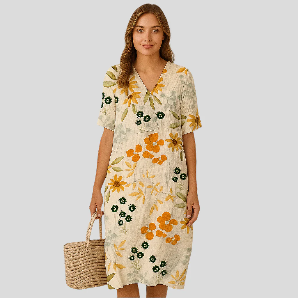 Elena Bloom Legeres Midi-Kleid – Blümchenleichtes Sommer-Eleganz-Kleid - Image 4