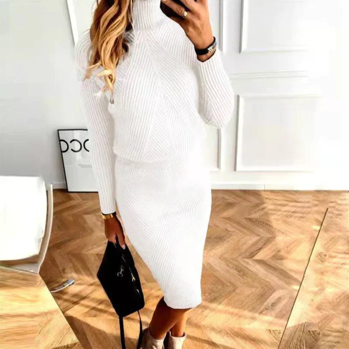 Elena – Elegantes Damen Knit Strick-Set mit figurbetontem Rock - Image 3