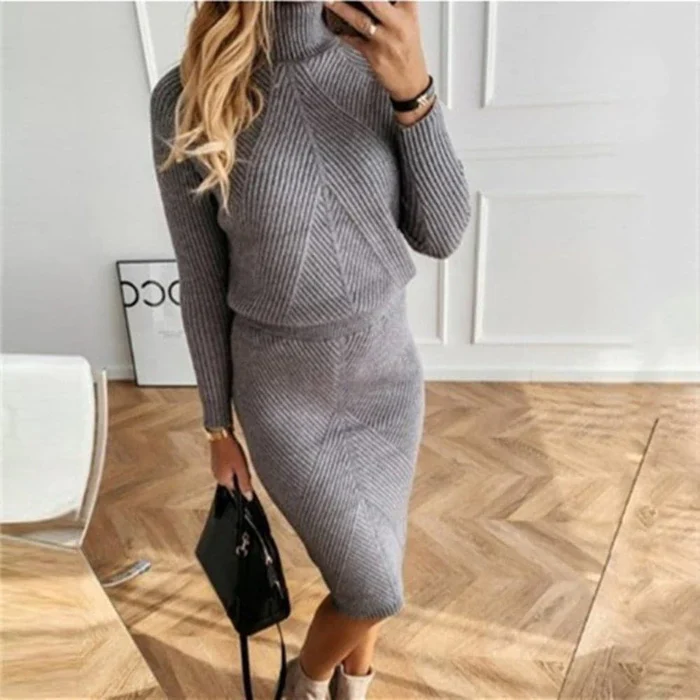 Elena – Elegantes Damen Knit Strick-Set mit figurbetontem Rock - Image 5