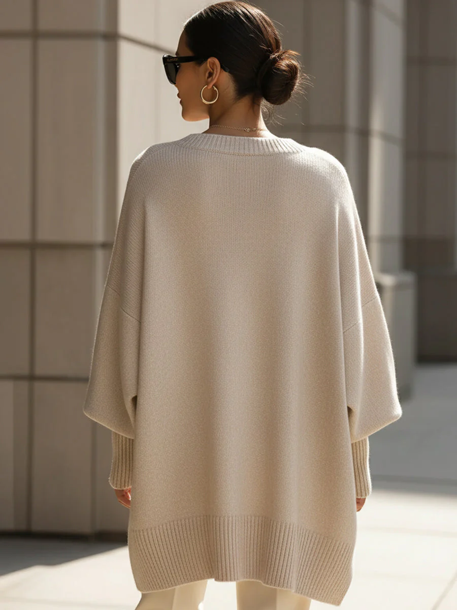 Elena – Elegantes Oversize-Strickponcho Damenoberteil - Image 3