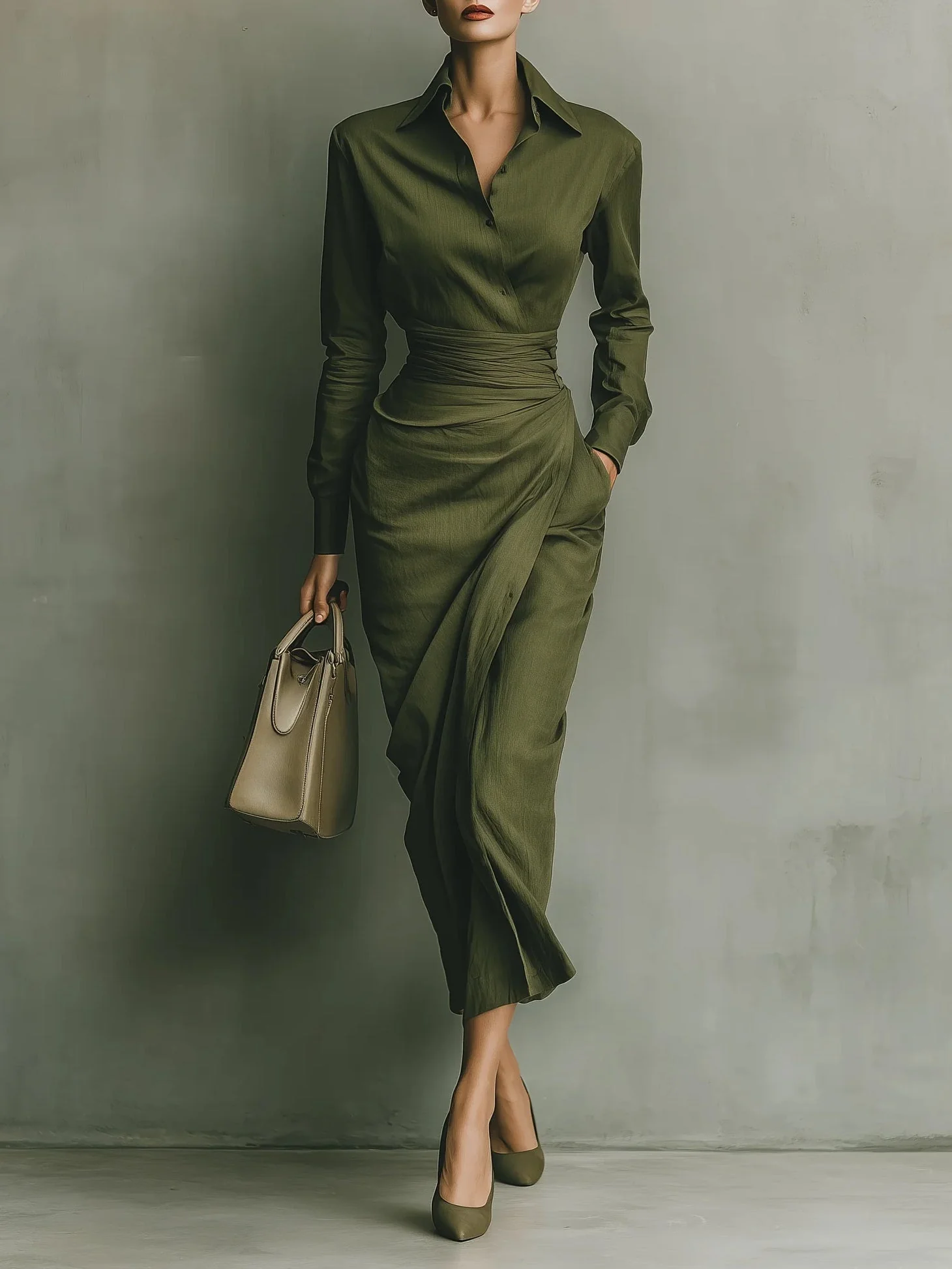 Elena – Elegantes Wickelkleid mit Taillierung Damen - Image 3