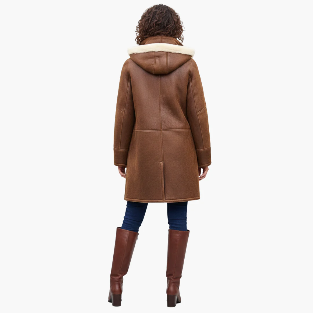 Elena – Gefütterter Damen Wintermantel in Midi-Länge mit Knebelverschluss - Image 5