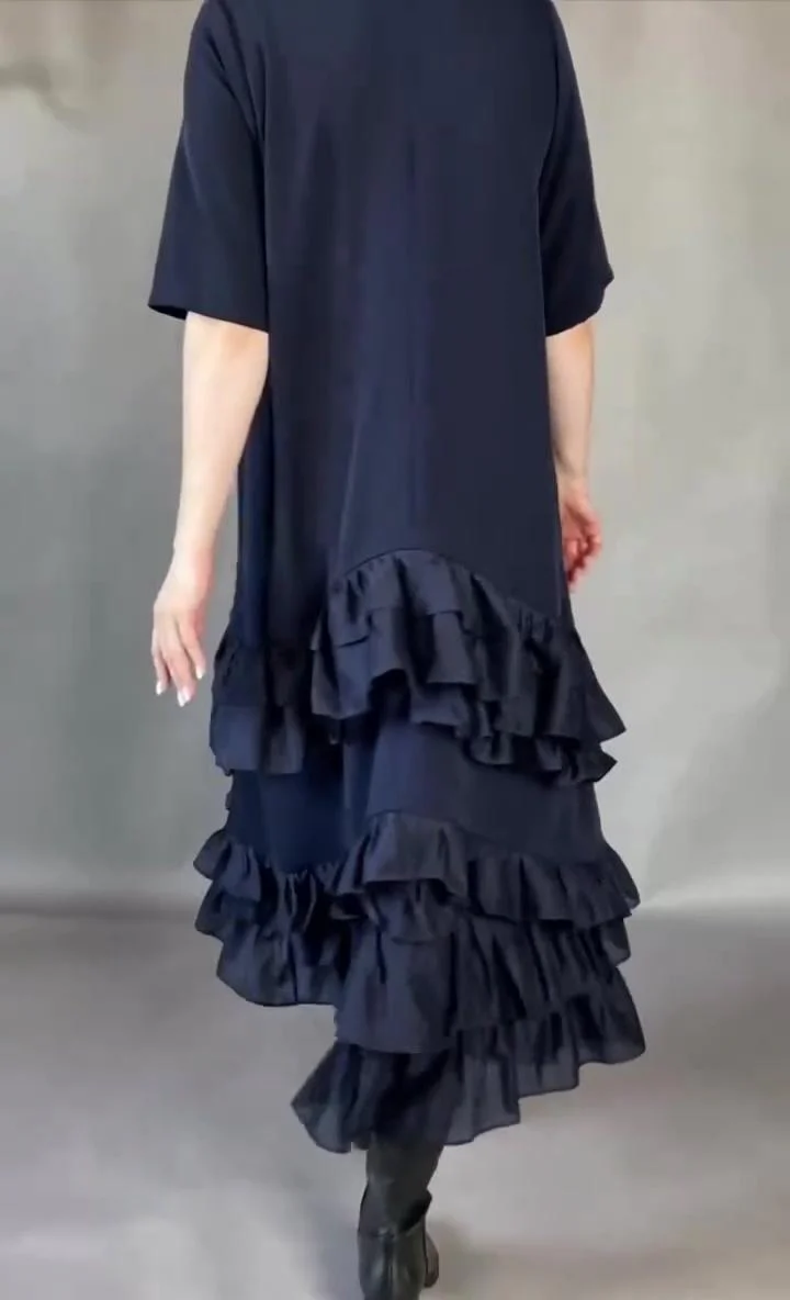 Elena - Soft-Touch Stufen-Maxikleid - Image 2