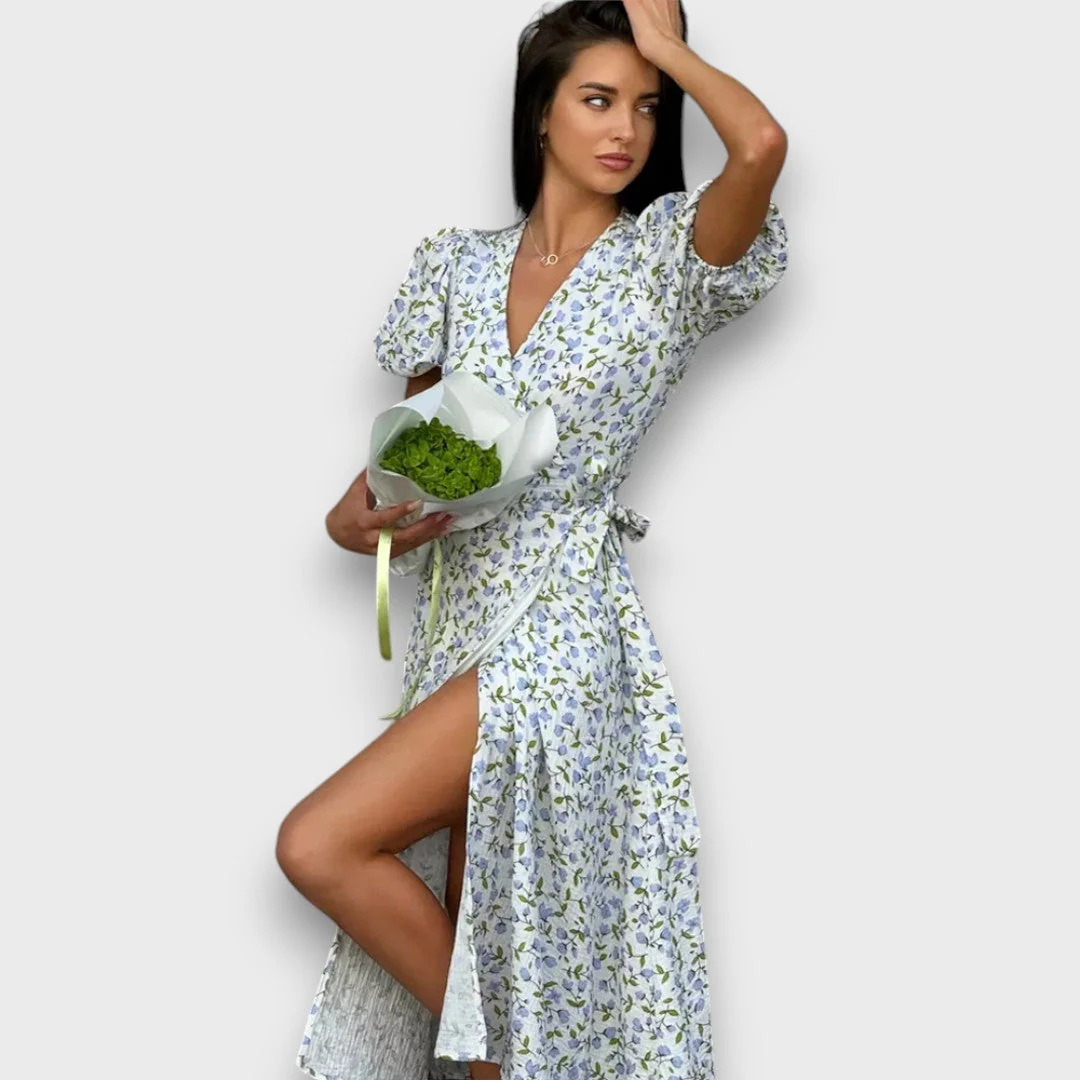 Elenya – Wickelkleid mit floraler Eleganz - Image 2