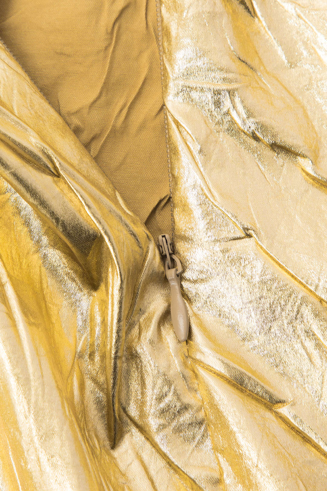Elfriede | Glänzender Metallic-Midirock mit Crinkle-Effekt und elastischem Bund - Image 5