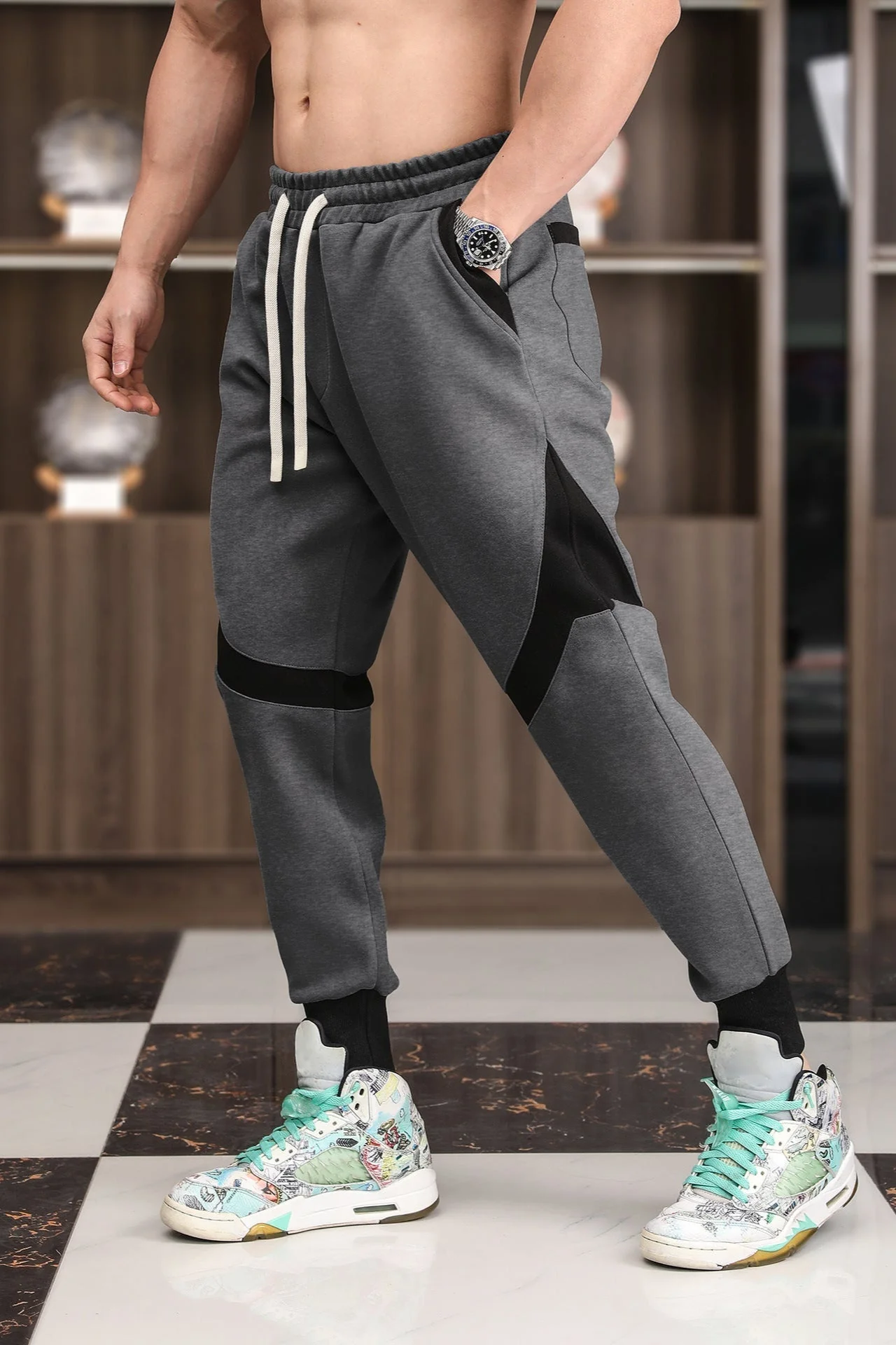 Elian | Farbblock Jogginghose - Image 8