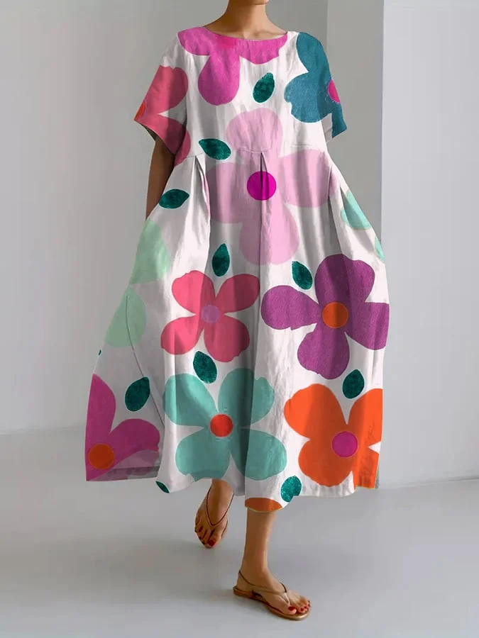 ELIANA | Midikleid mit Blumenmuster, lässigem Stil und sommerlichem Komfort für bunte Tage - Image 2