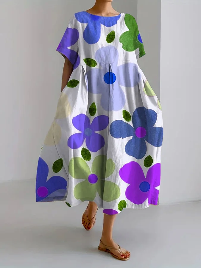 ELIANA | Midikleid mit Blumenmuster, lässigem Stil und sommerlichem Komfort für bunte Tage - Image 3