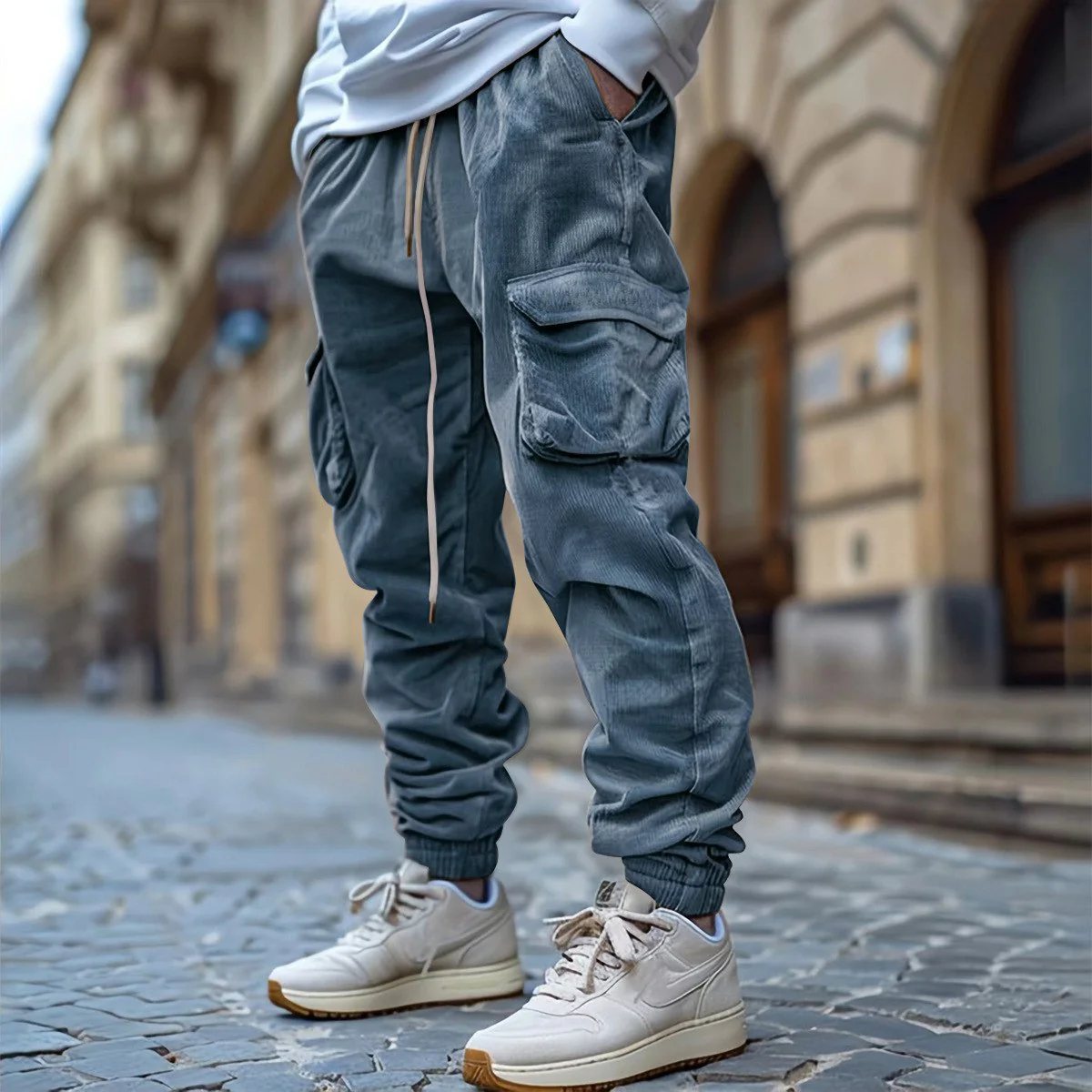 Elias - Jogginghose Aus Kord Mit Kordelzug Der Taille - Image 3