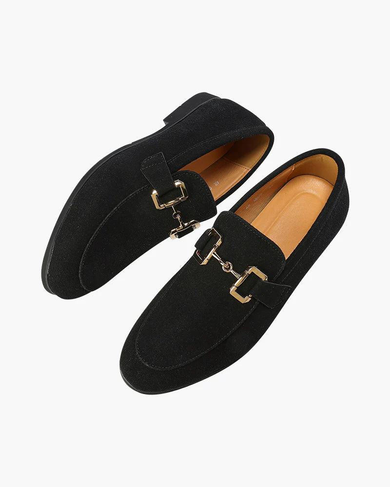 Elias | Lässig Herren-Loafer aus Wildleder mit edlem Metall-Detail - Image 2