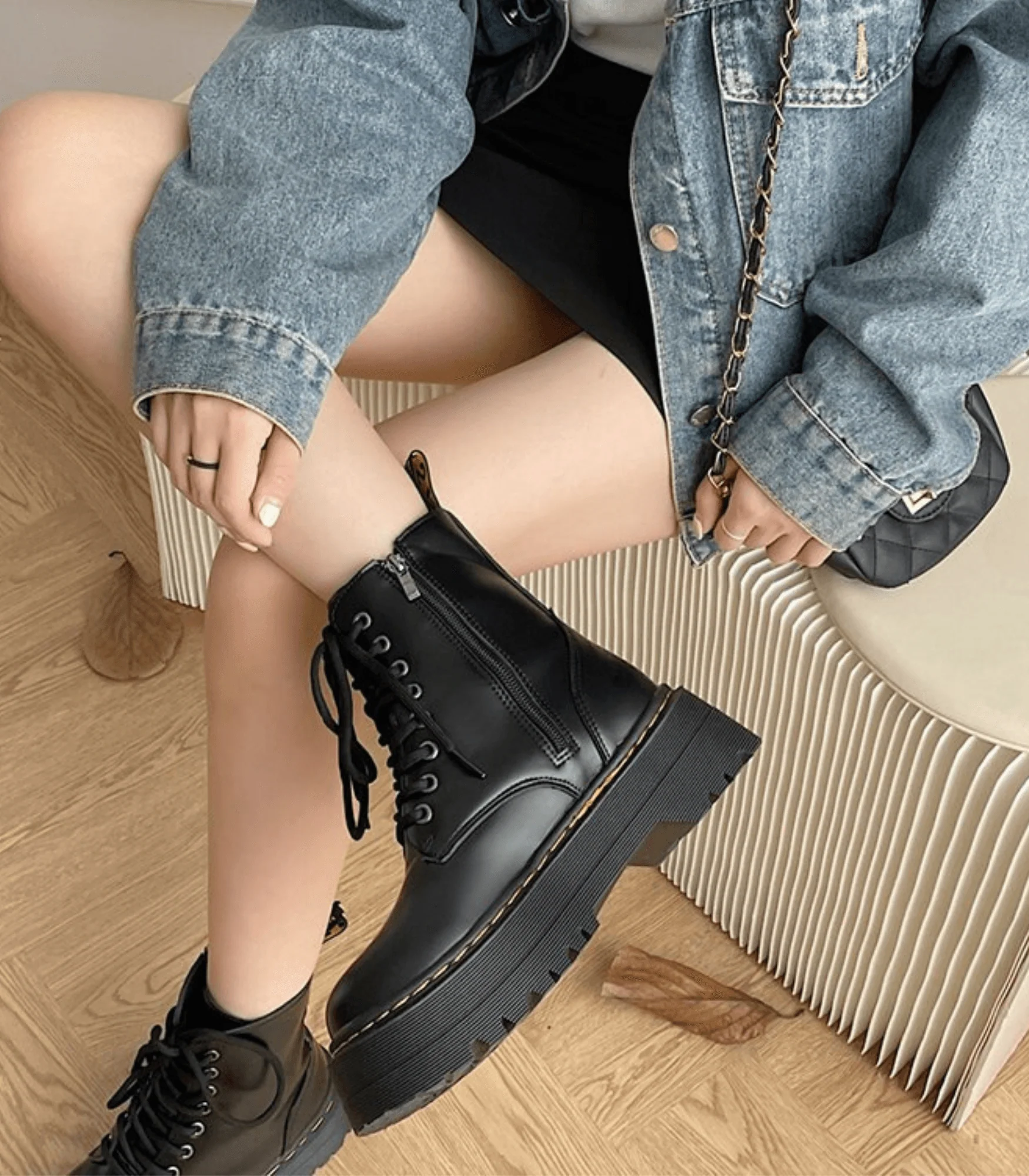 Eline | Elegante Plateaustiefel aus Leder – Stilvolle Schuhe mit Komfort - Image 3