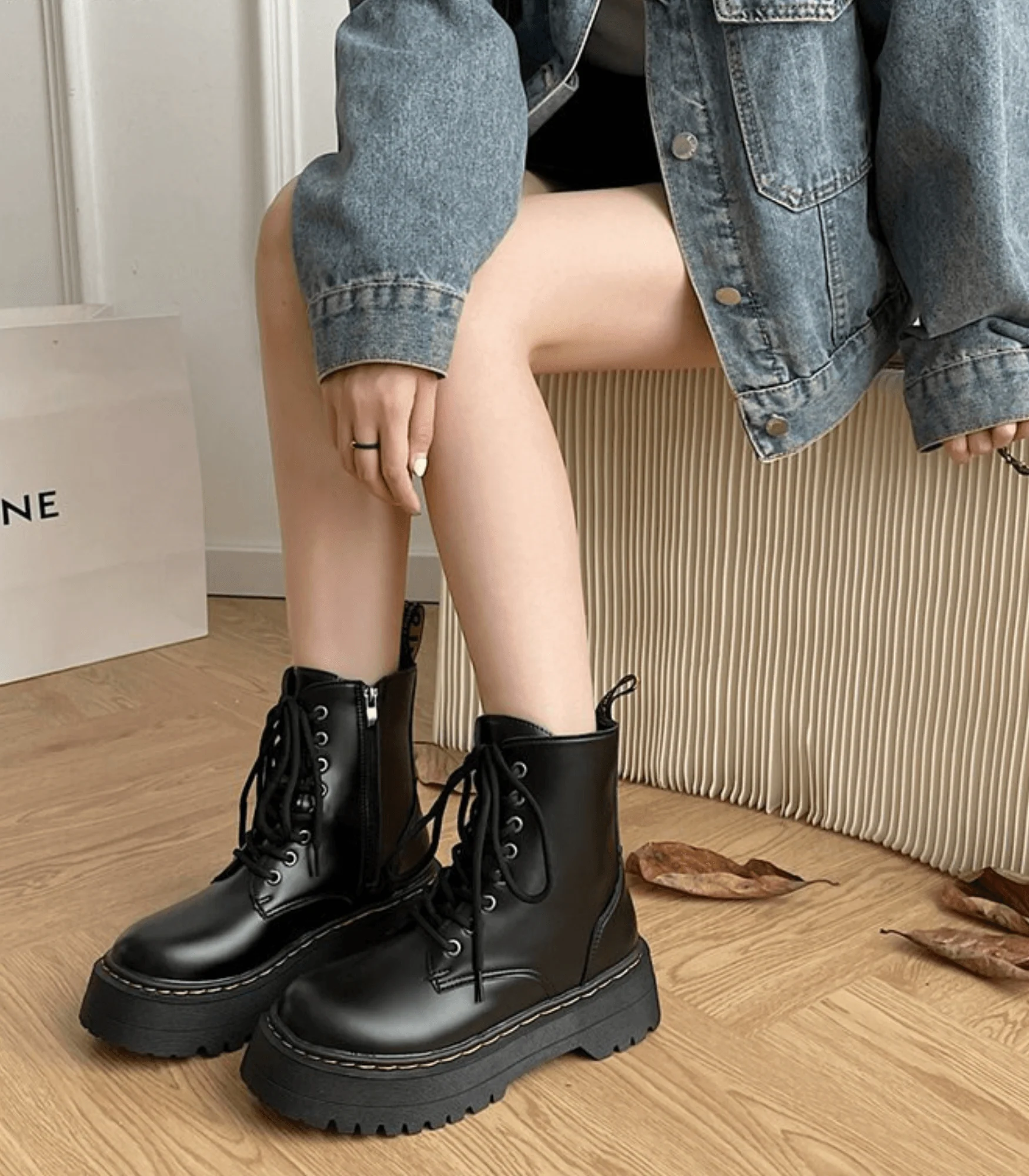 Eline | Elegante Plateaustiefel aus Leder – Stilvolle Schuhe mit Komfort - Image 5
