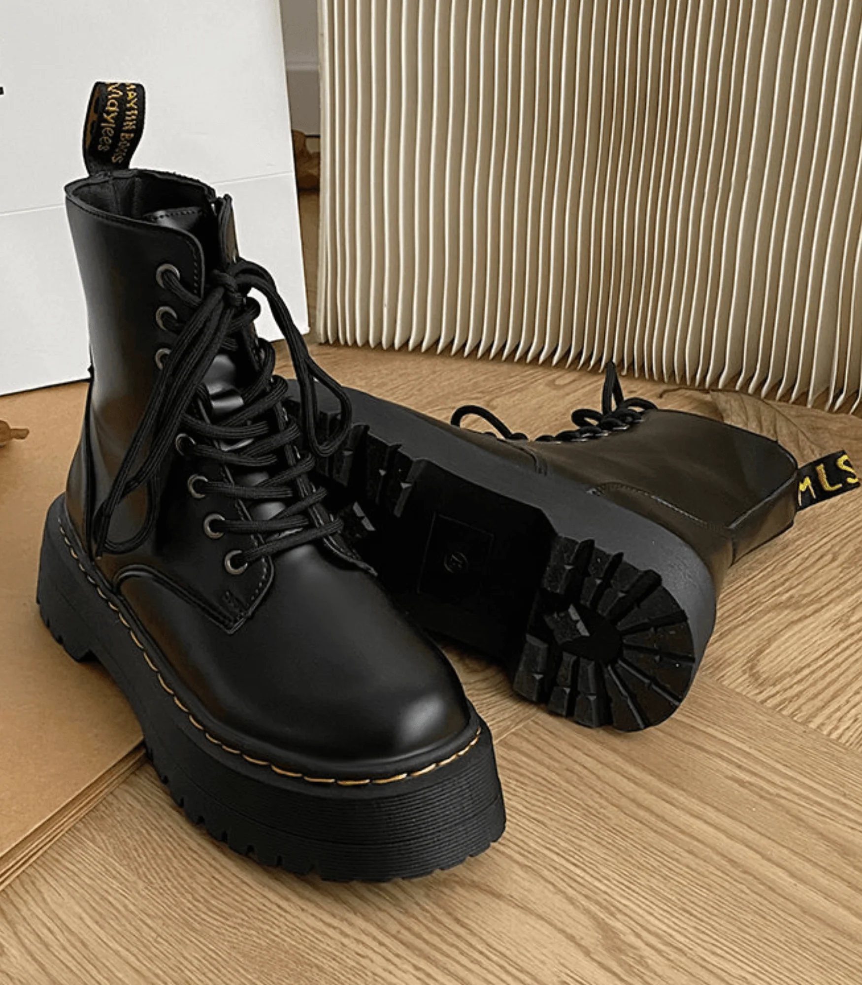 Eline | Elegante Plateaustiefel aus Leder – Stilvolle Schuhe mit Komfort - Image 6