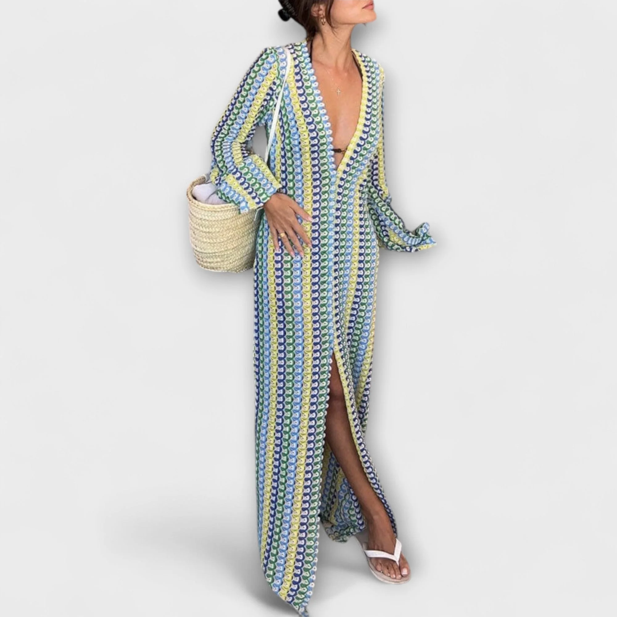 Eliora – Maxikleid mit V-Ausschnitt und Urlaubsflair - Image 4