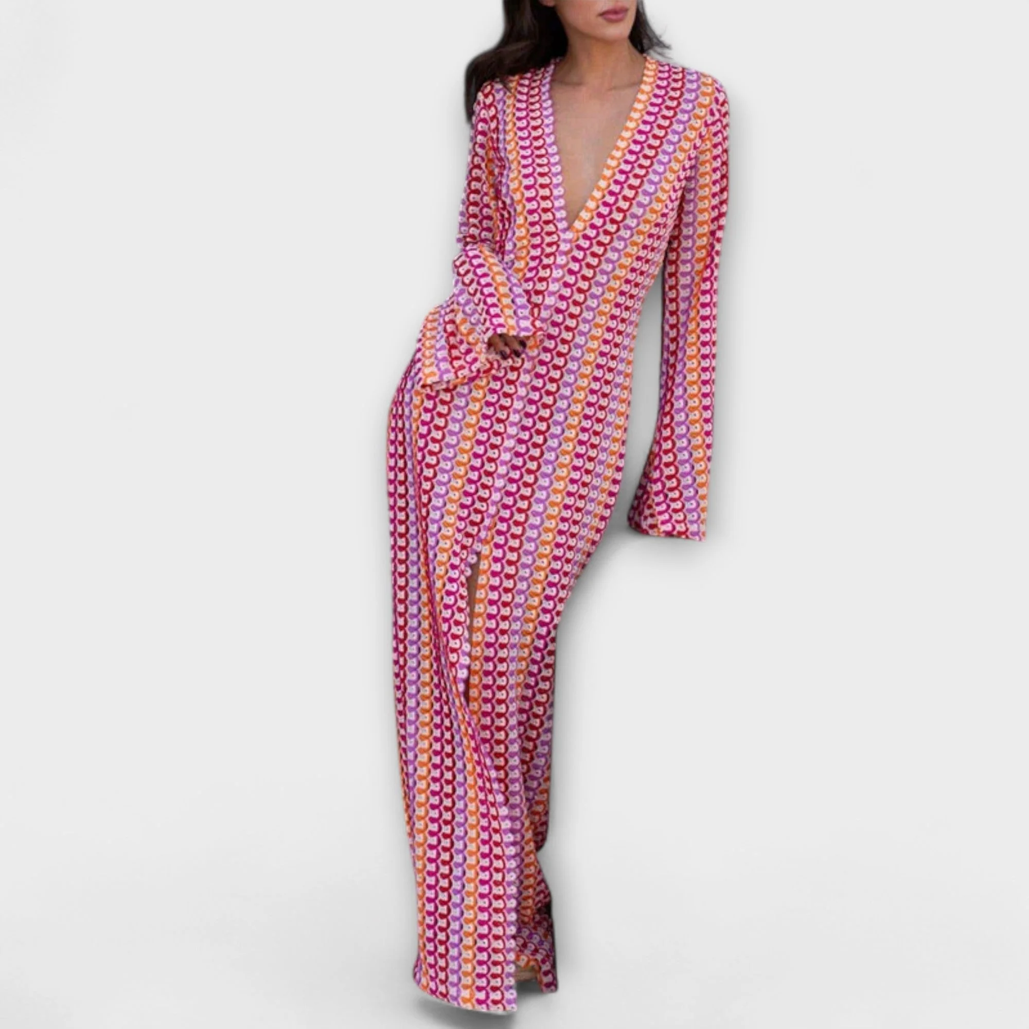 Eliora – Maxikleid mit V-Ausschnitt und Urlaubsflair - Image 5