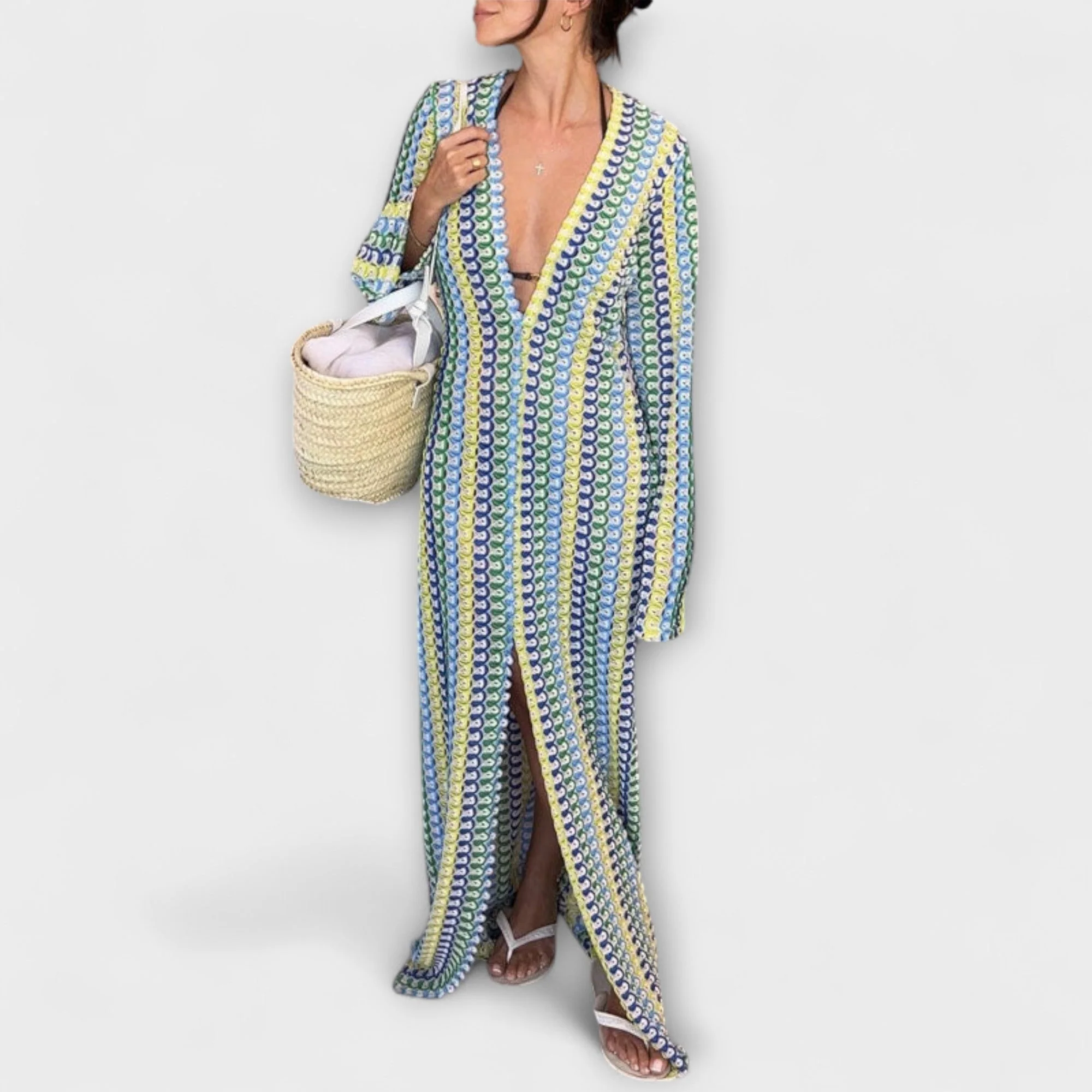 Eliora – Maxikleid mit V-Ausschnitt und Urlaubsflair - Image 7