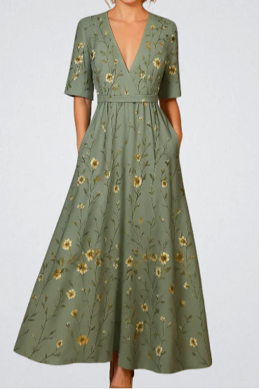 Elisa - Stilvolles Wickelkleid mit floralen Motiven - Image 3