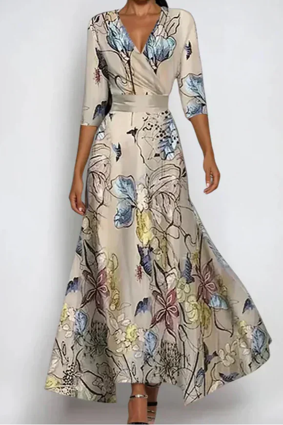 Elisa - Stilvolles Wickelkleid mit floralen Motiven - Image 4