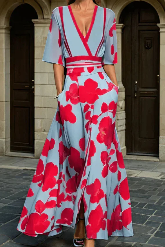 Elisa - Stilvolles Wickelkleid mit floralen Motiven - Image 5