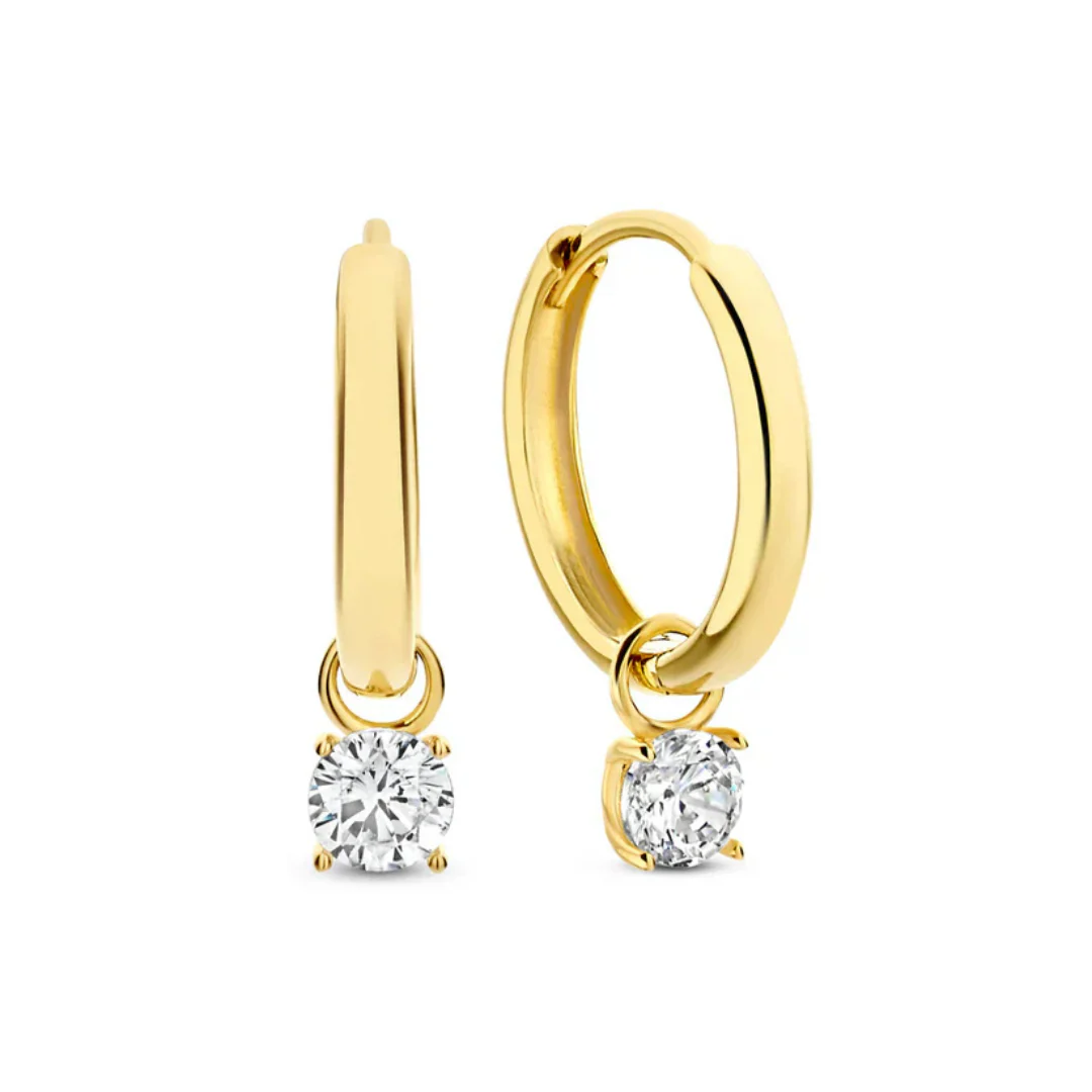 Elisabeth - Goldene Duo-Creolen - Image 6