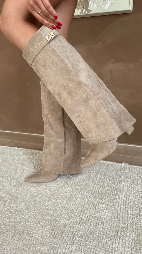 Elisara - Hochwertige kniehohe Stiefel aus Wildleder - Image 2