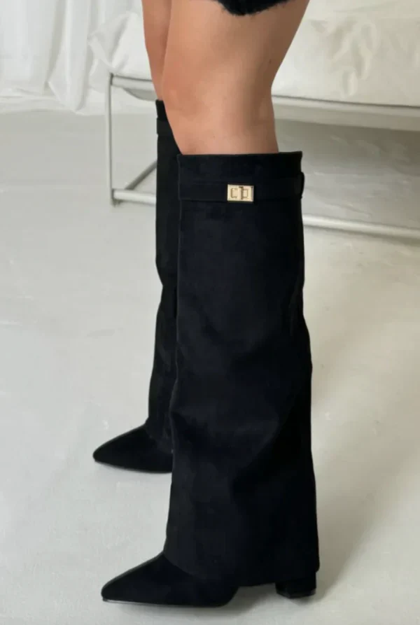Elisara - Hochwertige kniehohe Stiefel aus Wildleder - Image 4