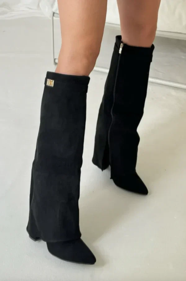 Elisara - Hochwertige kniehohe Stiefel aus Wildleder - Image 9