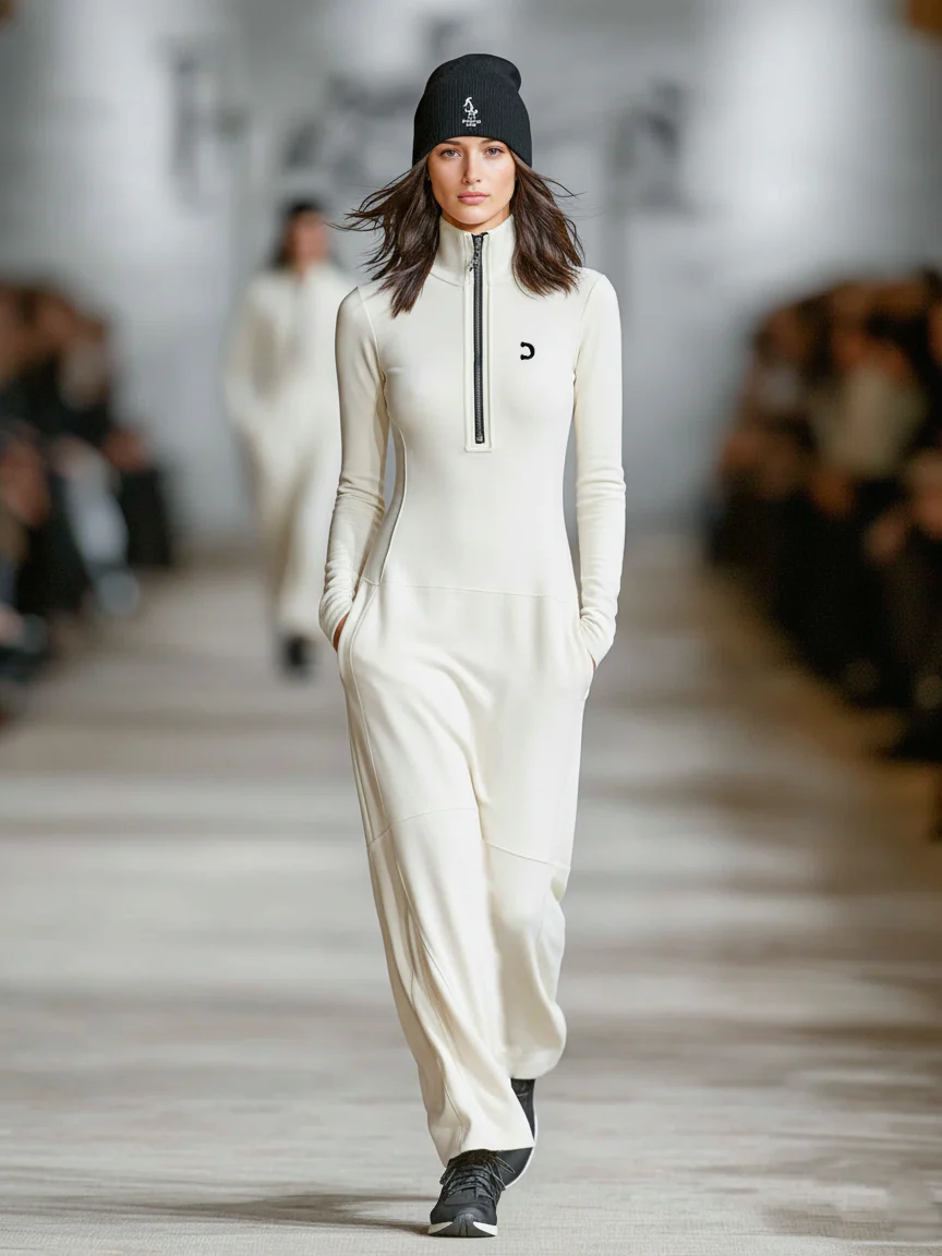 Elise - Soft-Touch-Maxikleid mit Stehkragen und Reißverschluss - Image 5