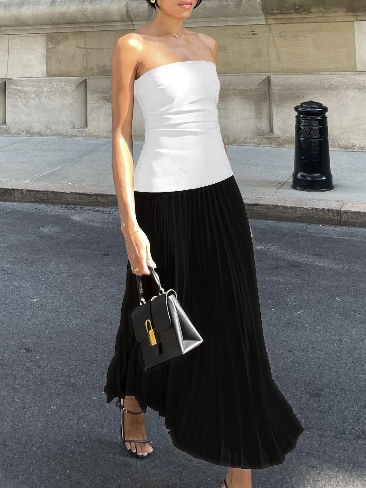Elise | Stilvolles Bustier-Top & Fließender Maxi-Rock für einen edlen Look - Image 8