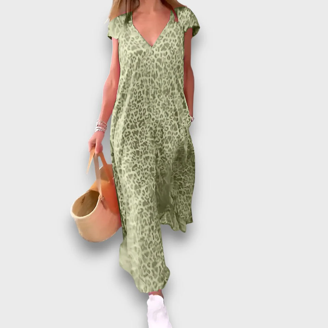 Elisiane – Fließendes Kleid mit V-Ausschnitt - Image 2