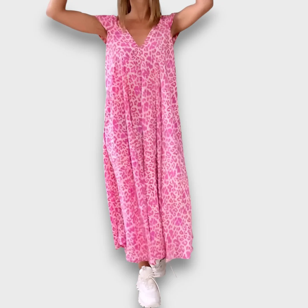 Elisiane – Fließendes Kleid mit V-Ausschnitt - Image 3