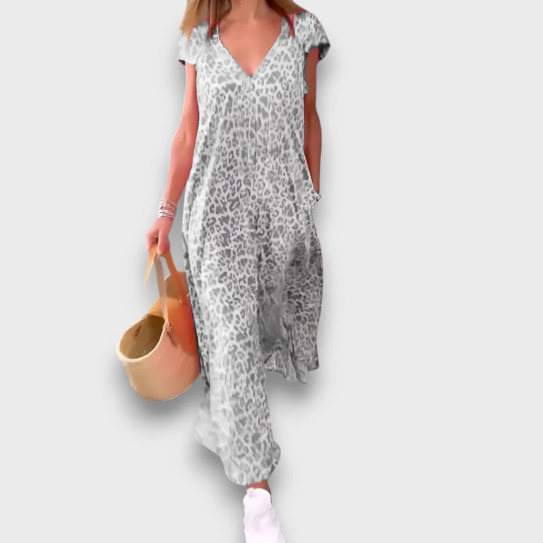 Elisiane – Fließendes Kleid mit V-Ausschnitt - Image 4