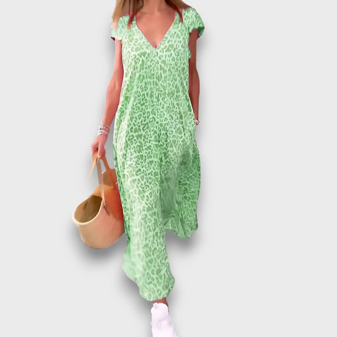 Elisiane – Fließendes Kleid mit V-Ausschnitt - Image 5