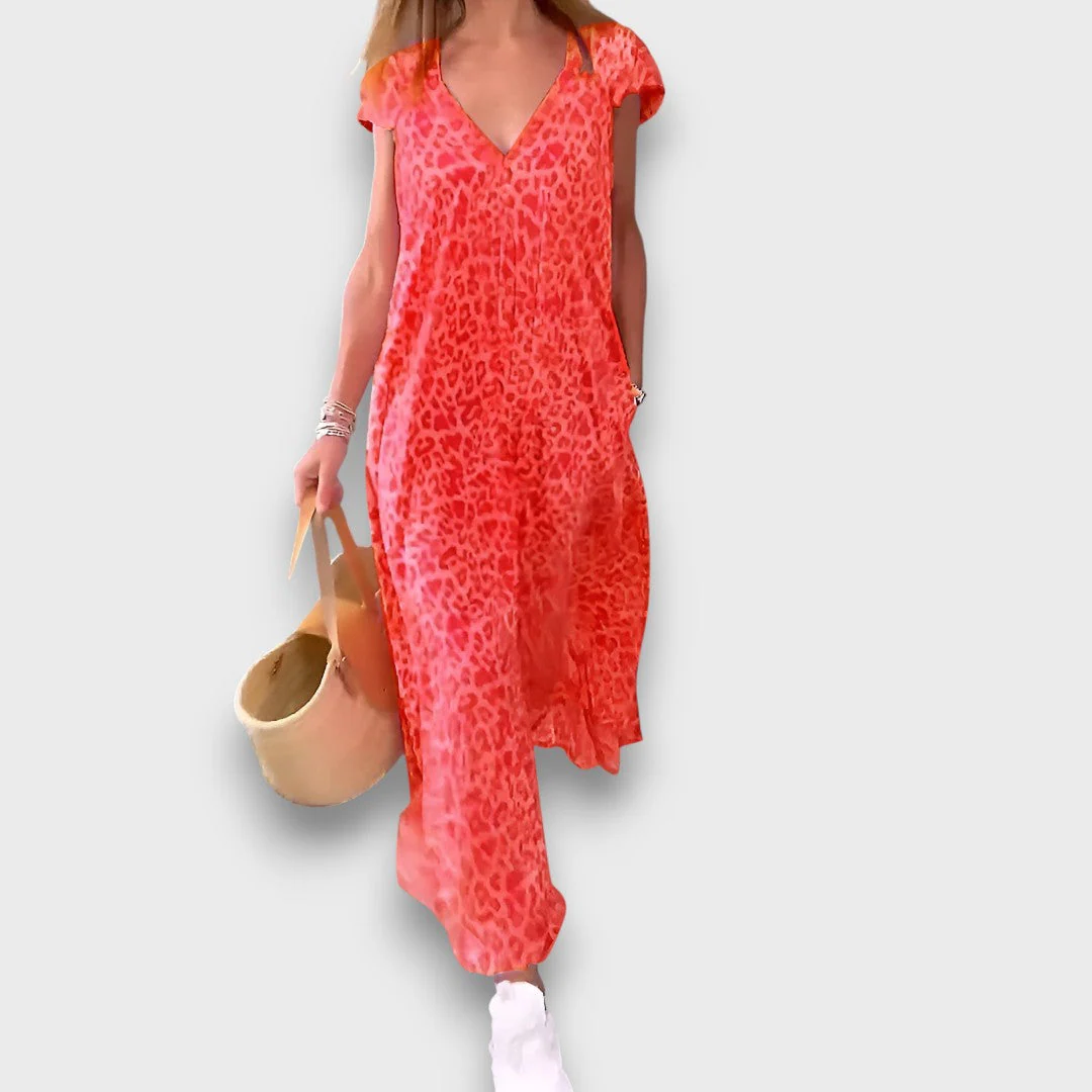 Elisiane – Fließendes Kleid mit V-Ausschnitt - Image 6