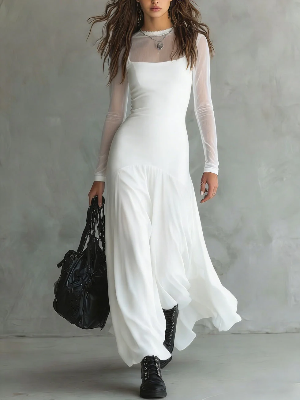 Eliza - Ätherisches Langarm-Maxikleid - Image 6