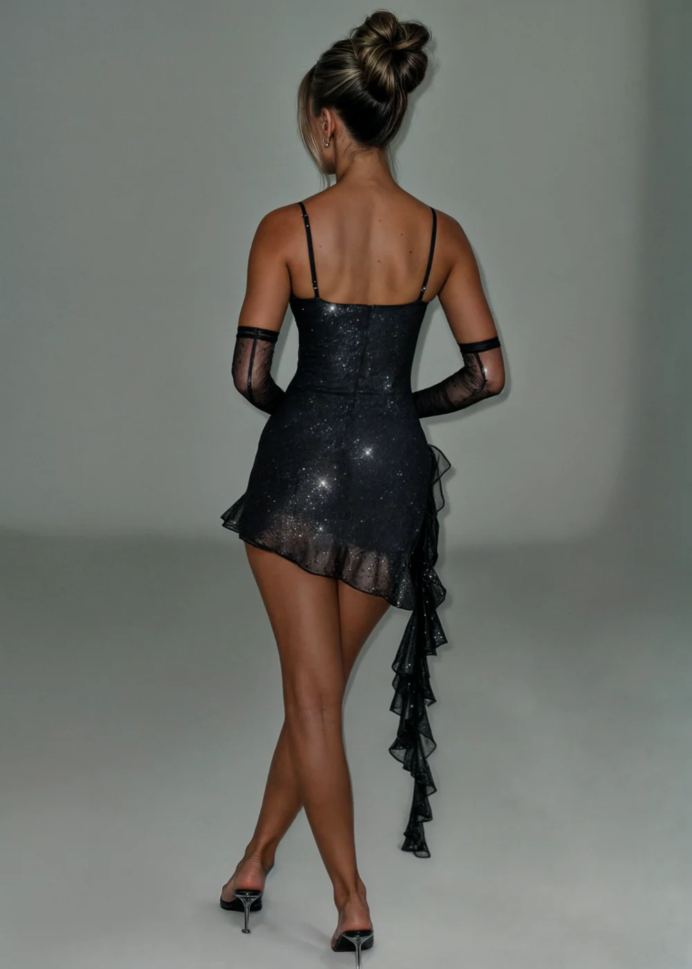 Eliza | Glitzer-Minikleid mit abnehmbaren Ärmeln - Image 3