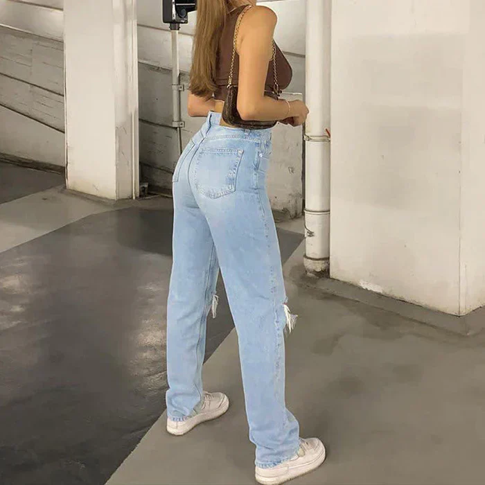 Ellina – High-Waist-Jeans in heller Waschung - Image 7
