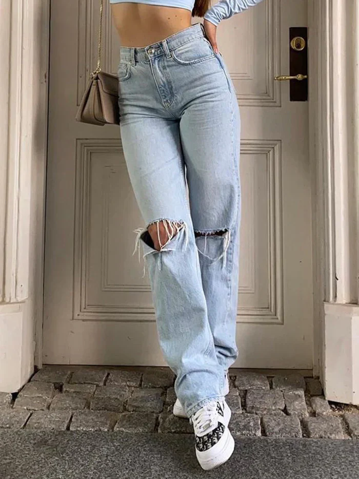 Ellina – High-Waist-Jeans in heller Waschung - Image 8
