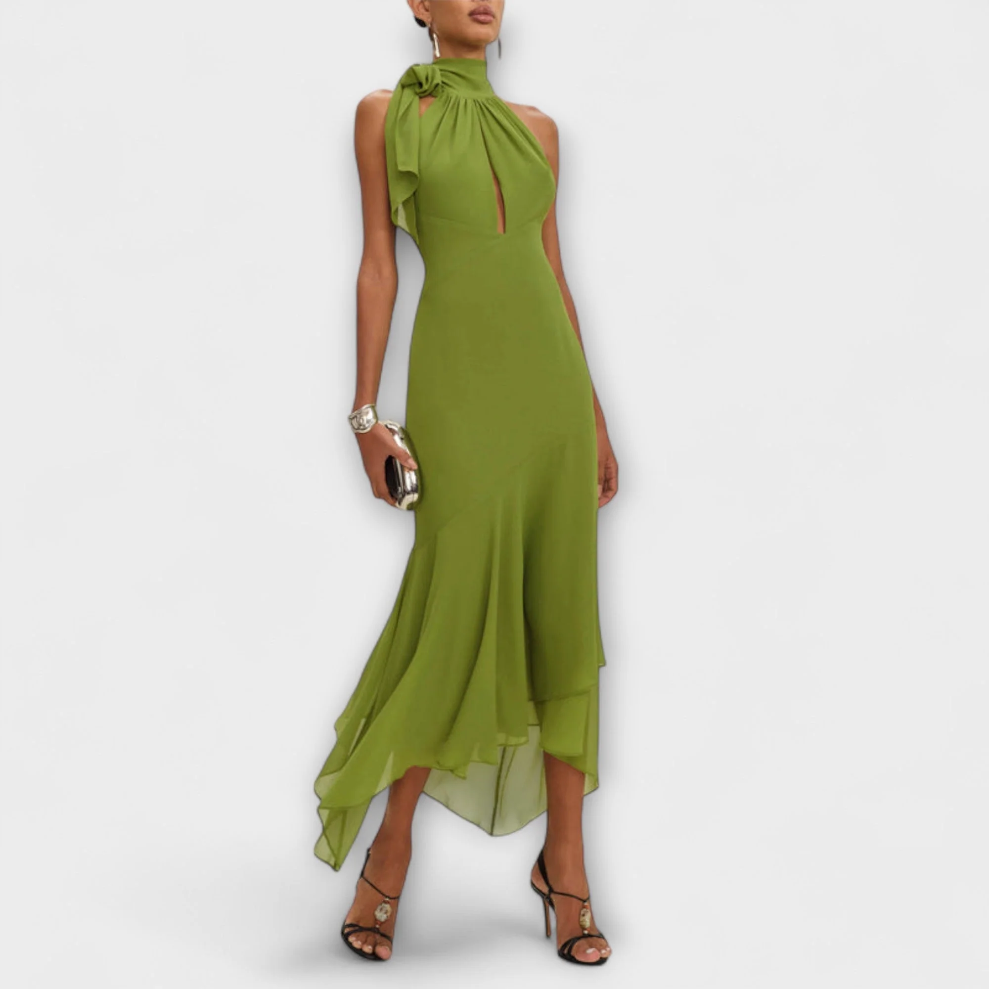 Elodie - Schickes asymmetrisches Maxikleid - Image 2