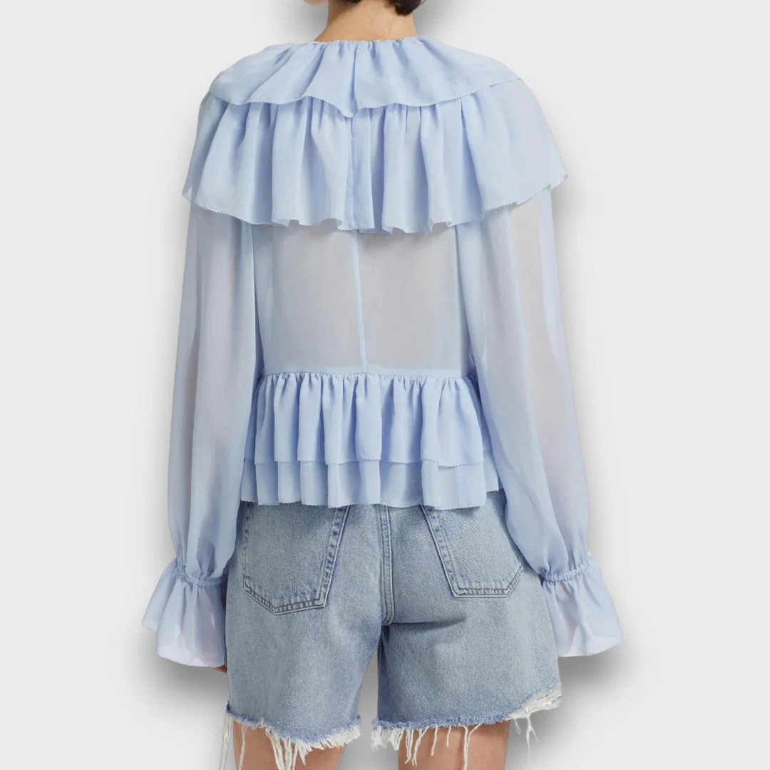 Elorie – Verspielte Volantbluse mit Retro-Flair - Image 2