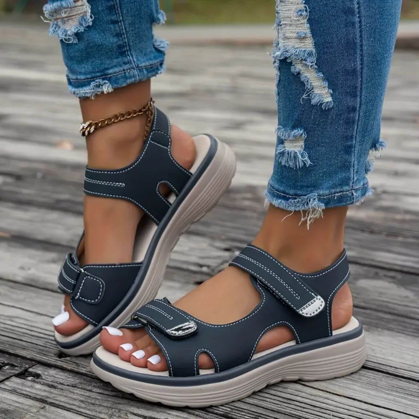 Elsa – Orthopädische Keilsandalen mit Knöchelriemen - Image 10