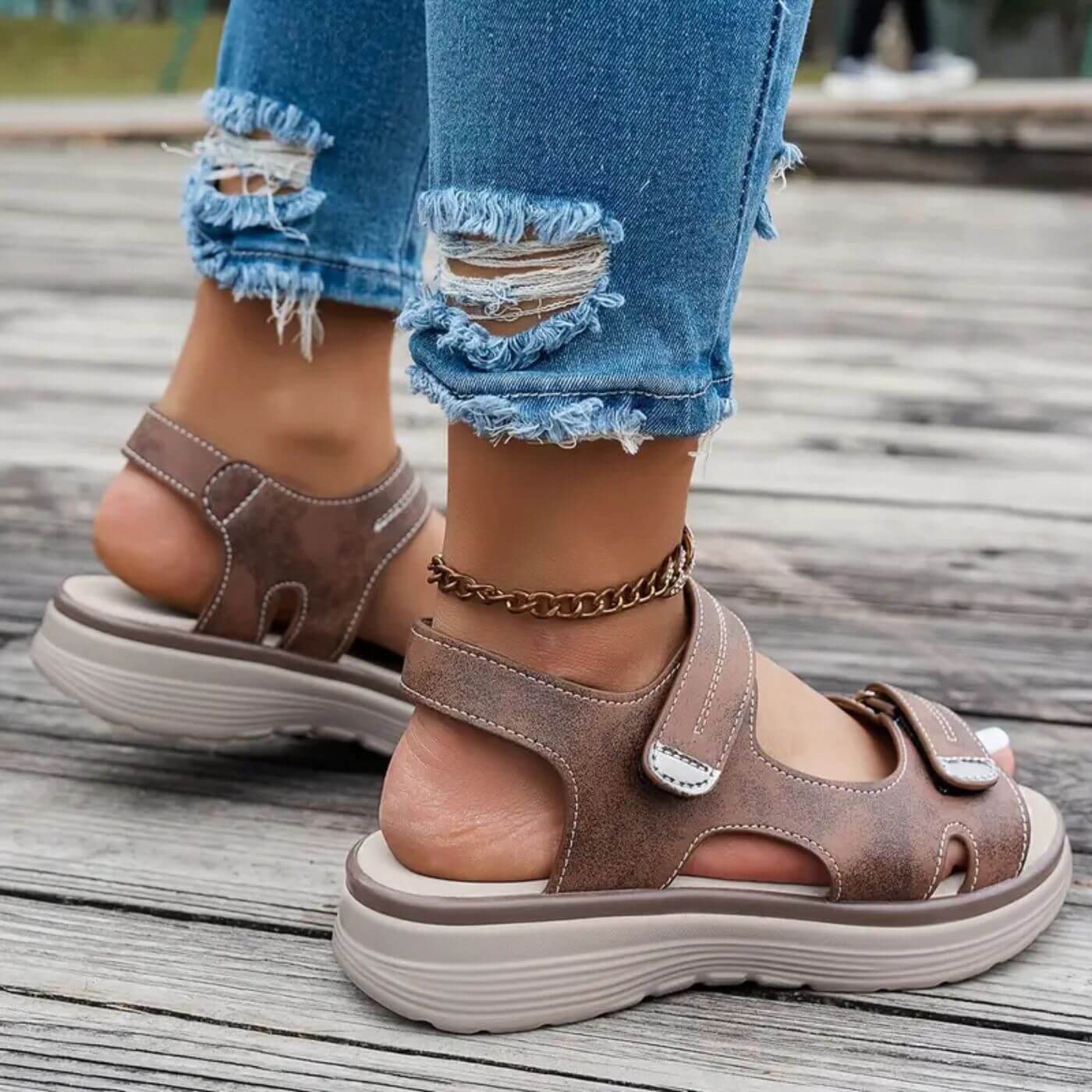 Elsa – Orthopädische Keilsandalen mit Knöchelriemen - Image 4