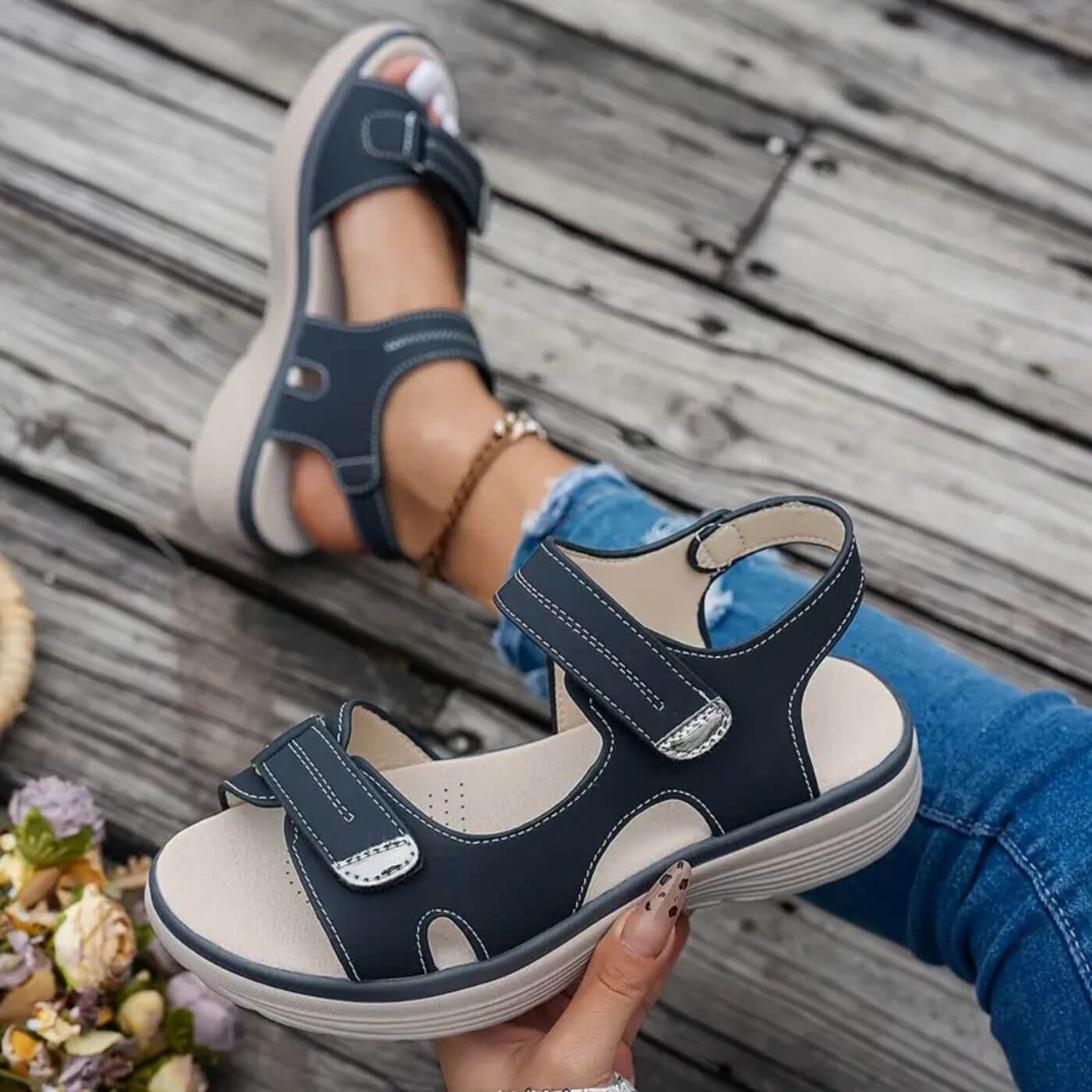 Elsa – Orthopädische Keilsandalen mit Knöchelriemen - Image 6