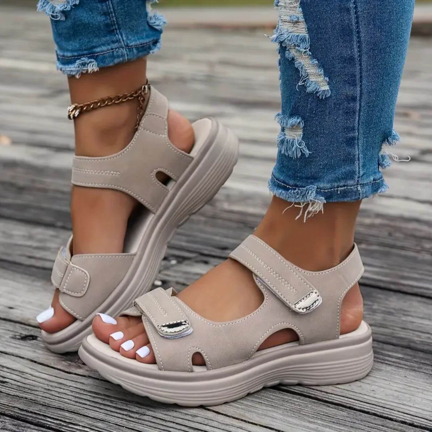 Elsa – Orthopädische Keilsandalen mit Knöchelriemen - Image 8