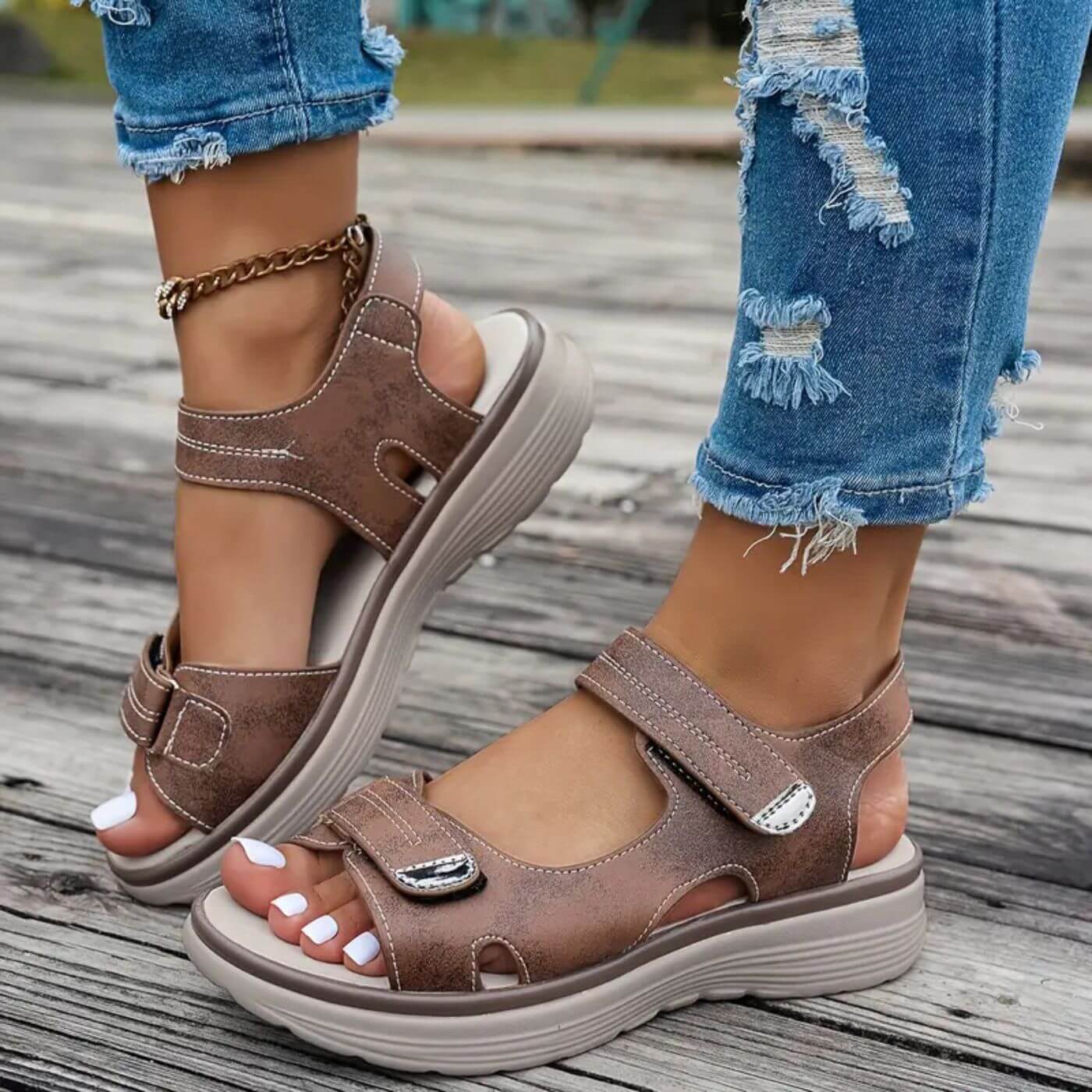 Elsa – Orthopädische Keilsandalen mit Knöchelriemen - Image 9