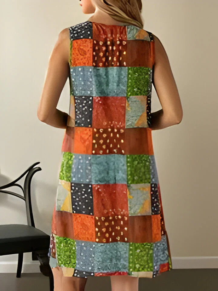 Elsie | Vintage Boho Patchwork Kleid für Frauen - Image 2
