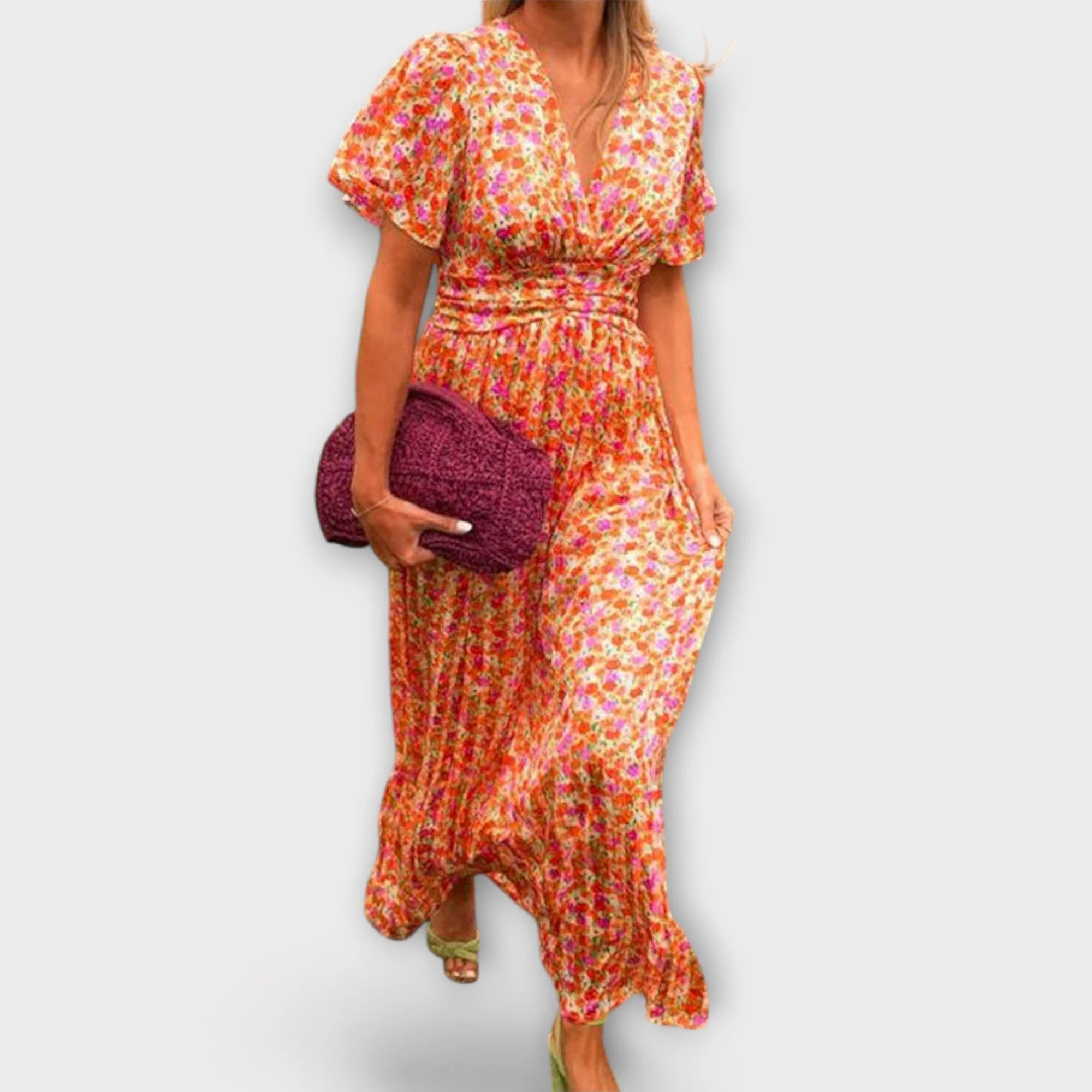 Elsie - Zeitloses V-Ausschnitt Kleid - Image 5